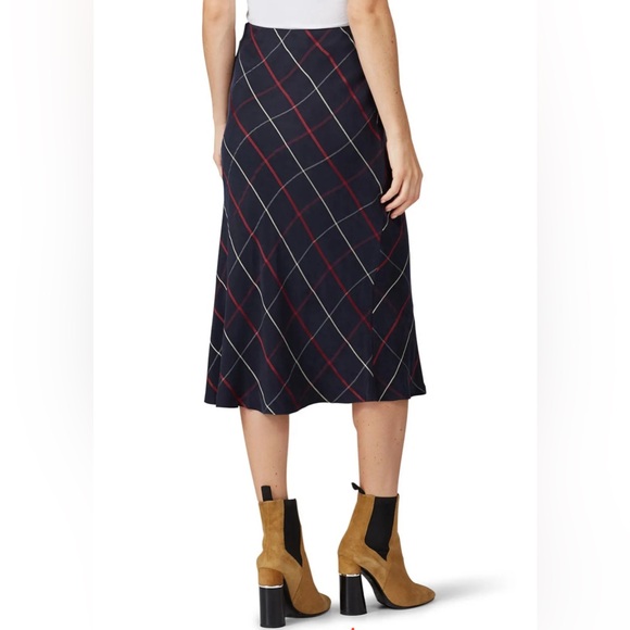 Club Monaco NWT Plaid Bias Midi Skirt Size 2 or XS - Picture 3 of 6
